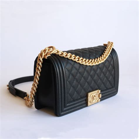 chanel boy bag caviar leather|BOY CHANEL .